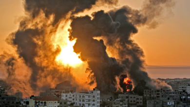 چوہ لاکھ فلسطینی ا سرائیلی بمباری سے بچنے کے لیے رفح میں جمع ہیں