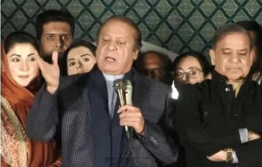 نوازشریف کا پی پی، ایم کیوایم اور جے یو آئی کے ساتھ مل کر مخلوط حکومت بنانے کا اعلان
