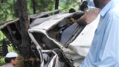 بونیر میں مسافر گاڑی کھائی میں گرنے سے ایک ہی خاندان کے 8افراد جاں بحق