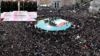 ایرانی صدر ابراہیم رئیسی کی نماز جنازہ دارالحکومت تہران میں ادا 'ہزاروں افراد کی شرکت