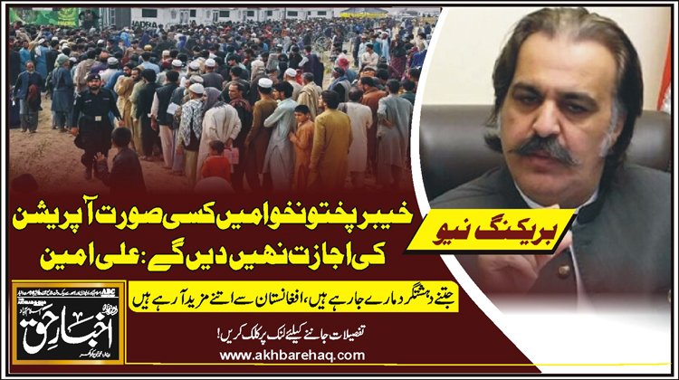 خیبر پختونخوا میں کسی صورت آپریشن کی اجازت نہیں دیں گے: علی امین