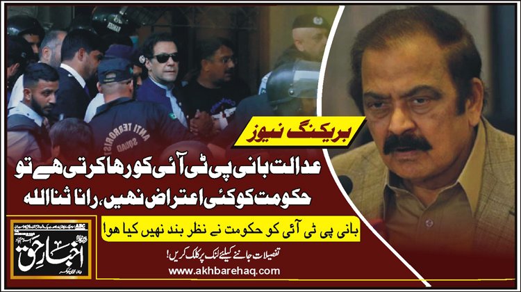 عدالت بانی پی ٹی آئی کو رہا کرتی ہے تو حکومت کو کئی اعتراض نہیں، رانا ثنااللہ