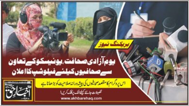 یوم آزادی صحافت، یونیسکو کے تعاون سے صحافیوں کیلئے فیلوشپ کا اعلان