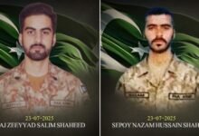 فتنہ الہندوستان کے دہشتگردوں کیخلاف آپریشن کے دوران میجر سمیت 2 جوان شہید