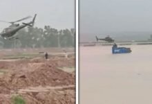 راولپنڈی: پاک فوج نے سیلاب میں پھنسے خاندان کو ہیلی کاپٹر سے ریسکیو کرلیا