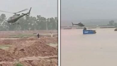 راولپنڈی: پاک فوج نے سیلاب میں پھنسے خاندان کو ہیلی کاپٹر سے ریسکیو کرلیا