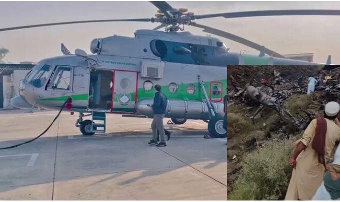 خیبرپختونخوا حکومت کا ہیلی کاپٹرکریش کرگیا، 2 پائلٹ سمیت 5 افراد شہید