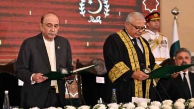 وفاقی آئینی عدالت کے پہلے چیف جسٹس امین الدین نے عہدے کا حلف اٹھالیا