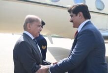 وزیراعظم شہباز شریف ایک روزہ دورے پر کراچی پہنچ گئے
